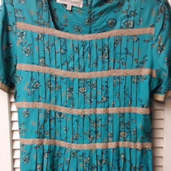 Vintage Light Baby Blue Long Boho Sarah Elizabeth - Picture 6 of 10